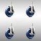 Service Caster 5 Inch 316SS Solid Polyurethane Swivel 10mm Threaded Stem Caster Set Brake SCC-SS316TS20S514-SPUS-TLB-M1015-4 - alternate 1